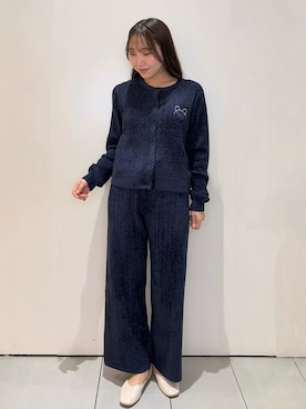 「アイテム（ルームウェア、ブルー系）」を使った、gelato piqueさん（レディース・158cm）の秋コーディネート