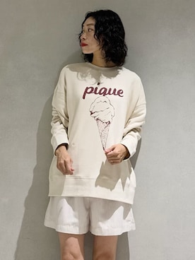 「アイテム（ルームウェア）」を使った、gelato piqueさん（レディース・168cm）の秋コーディネート