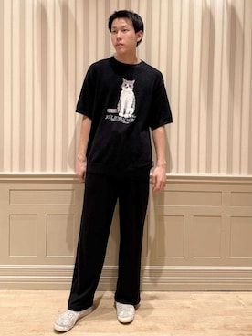 「アイテム（ルームウェア）」を使った、gelato piqueさん（メンズ・175cm）の春コーディネート