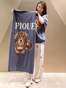 「アイテム（ブランケット）」を使った、gelato piqueさん（レディース・150cm）の春コーディネート