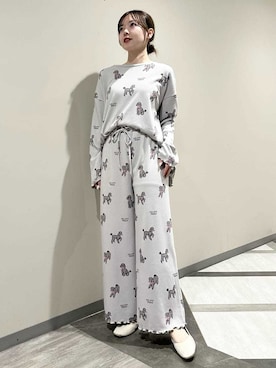 「アイテム（ルームウェア）」を使った、gelato piqueさん（レディース・158cm）の冬コーディネート