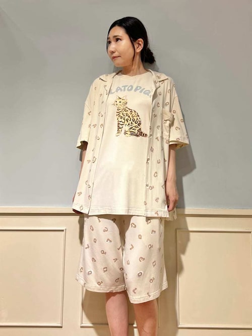 セール】【HOMME】キャットワンポイントTシャツ（ルームウェア