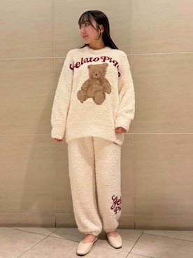 「アイテム（ルームウェア）」を使った、gelato piqueさん（レディース・158cm）の秋コーディネート