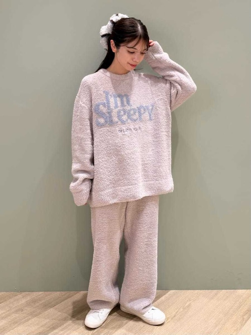 HOMME】パウダースリーピーロゴジャガードプルオーバー＆ロングパンツ