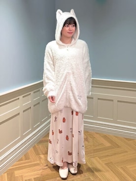 「アイテム（ルームウェア/パジャマ、ベージュ系）」を使った、gelato piqueさん（レディース・151cm）の秋コーディネート