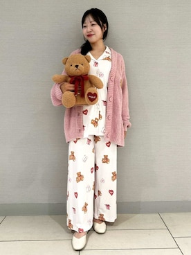 「アイテム（ルームウェア）」を使った、gelato piqueさん（レディース・154cm）の秋コーディネート