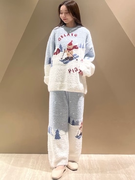 「アイテム（ルームウェア）」を使った、gelato piqueさん（レディース・150cm）の秋コーディネート