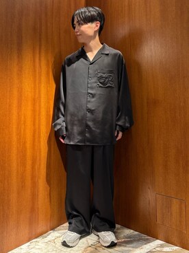 「アイテム（ルームウェア、ブラック系）」を使った、gelato piqueさん（メンズ・163cm）の秋コーディネート