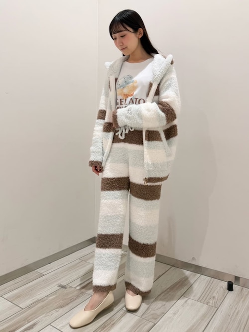 ジェラートランダムボーダーパーカ（ルームウェア/パジャマ）｜gelato