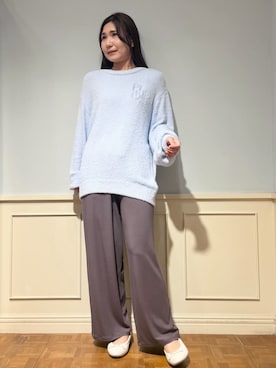 「アイテム（ルームウェア、ブルー系）」を使った、gelato piqueさん（レディース・158cm）の秋コーディネート