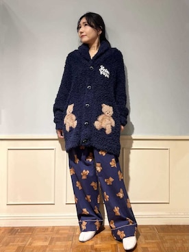 「アイテム（ルームウェア）」を使った、gelato piqueさん（レディース・158cm）の冬コーディネート