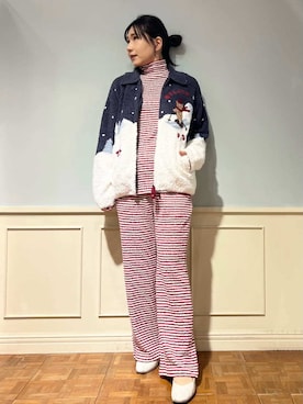 「アイテム（ルームウェア）」を使った、gelato piqueさん（レディース・158cm）の秋コーディネート