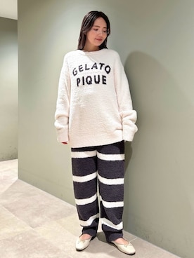 「アイテム（ルームウェア/パジャマ）」を使った、gelato piqueさん（レディース・157cm）の冬コーディネート