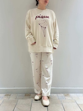 「アイテム（ルームウェア）」を使った、gelato piqueさん（レディース・155cm）の秋コーディネート