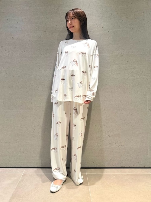 セール】シーズー柄ロンT（ルームウェア/パジャマ）｜gelato pique