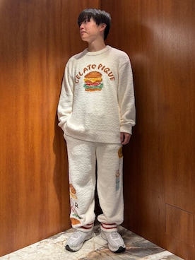 「アイテム（ルームウェア）」を使った、gelato piqueさん（メンズ・163cm）の冬コーディネート