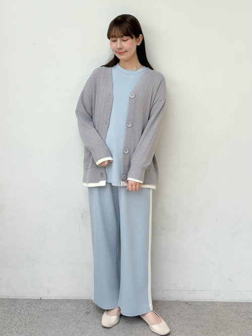 インレイロゴラインロングパンツ（ルームウェア/パジャマ）｜gelato