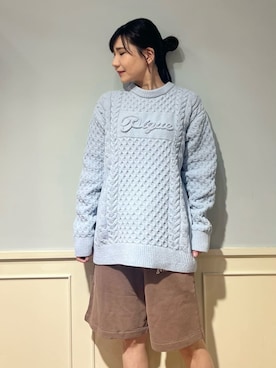 「アイテム（ルームウェア、ブルー系）」を使った、gelato piqueさん（レディース・158cm）の秋コーディネート