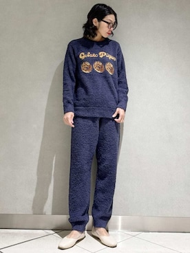 「アイテム（ルームウェア）」を使った、gelato piqueさん（レディース・168cm）の冬コーディネート