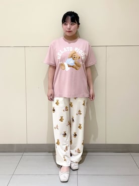 「アイテム（ルームウェア/パジャマ）」を使った、gelato piqueさん（レディース・155cm）の夏コーディネート