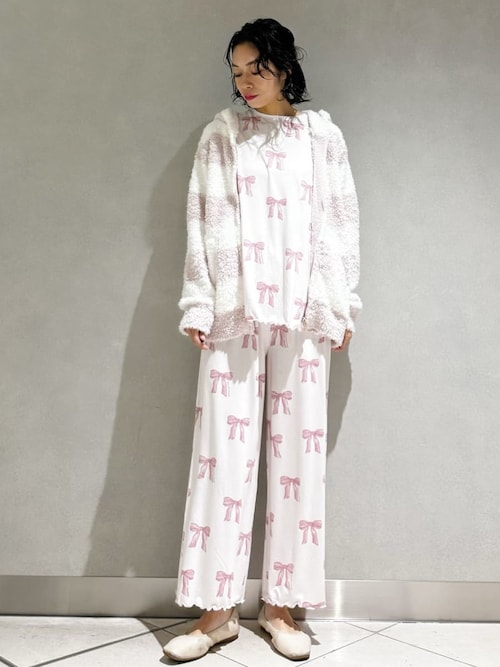 セール】リボン柄ロングパンツ（ルームウェア/パジャマ）｜gelato