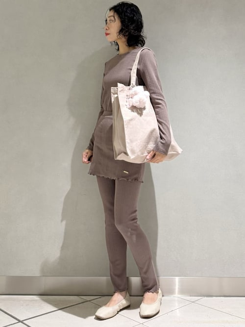 ハートふくれジャガードスカート付きレギンス（その他ルームウェア