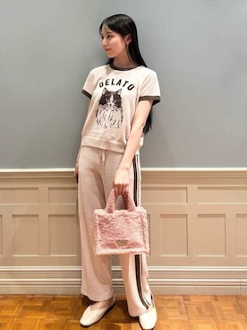 「アイテム（ルームウェア）」を使った、gelato piqueさん（レディース・161cm）の夏コーディネート