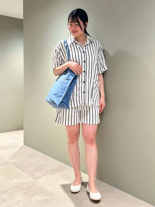 【ジェラートピケ】ルームウェア グリーンストライプ one size 美品 pj4872-02_1.jpg