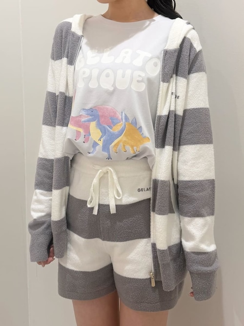 スムーズィー2ボーダーショートパンツ（ルームウェア/パジャマ