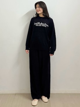 「アイテム（ルームウェア、ブラック系）」を使った、gelato piqueさん（レディース・164cm）の秋コーディネート