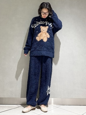 「アイテム（ルームウェア）」を使った、gelato piqueさん（レディース・168cm）の秋コーディネート