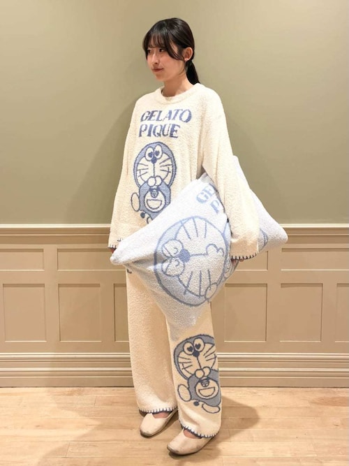 ドラえもん】【レディース】ベビモコジャガードロングパンツ（ルーム