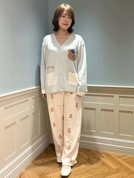 「アイテム（ルームウェア、グリーン系）」を使った、gelato piqueさん（レディース・155cm）の夏コーディネート