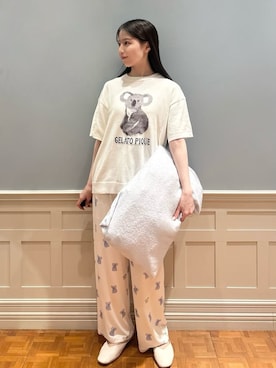 「アイテム（ルームウェア）」を使った、gelato piqueさん（レディース・161cm）の夏コーディネート