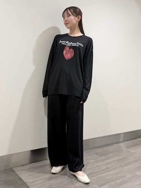 「アイテム（ルームウェア、ブラック系）」を使った、gelato piqueさん（レディース・158cm）の秋コーディネート