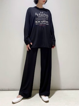 「アイテム（ルームウェア、ブラック系）」を使った、gelato piqueさん（レディース・155cm）の秋コーディネート