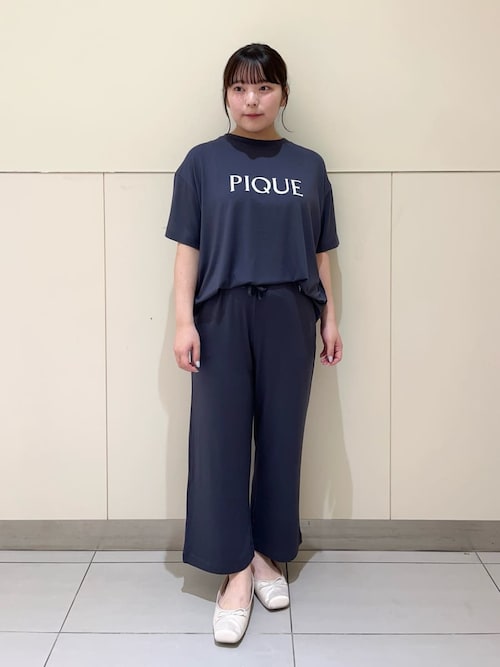 ジェラートピケ gelato pique カラーレーヨン　ロゴロングパンツ　冷感 セール】【接触冷感】COOLレーヨンデザートロゴロングパンツ