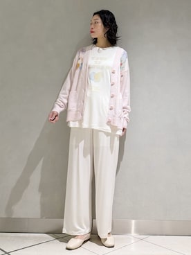 「アイテム（ルームウェア/パジャマ）」を使った、gelato piqueさん（レディース・168cm）の冬コーディネート