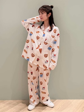 「アイテム（ルームウェア/パジャマ）」を使った、gelato piqueさん（レディース・156cm）の冬コーディネート