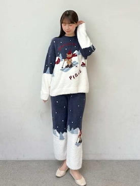 「アイテム（ルームウェア）」を使った、gelato piqueさん（レディース・165cm）の秋コーディネート