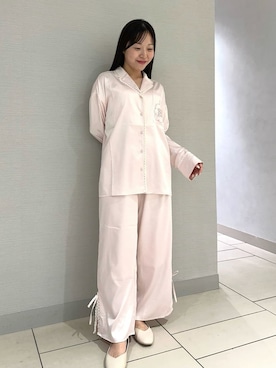 「アイテム（ルームウェア）」を使った、gelato piqueさん（レディース・154cm）の秋コーディネート