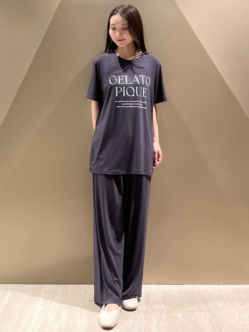 レーヨンロゴTシャツ（ルームウェア/パジャマ）｜gelato pique