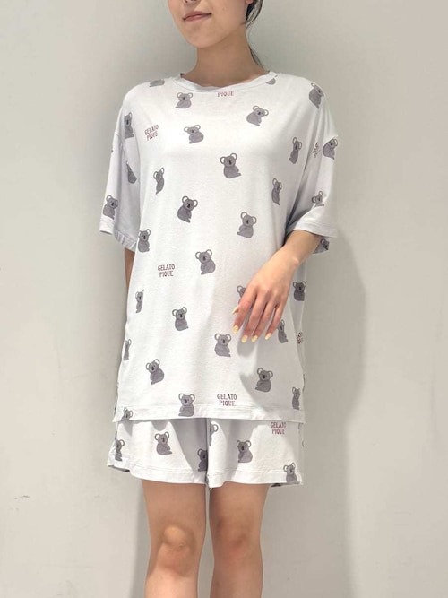 接触冷感】コアラ柄Tシャツ（ルームウェア/パジャマ）｜gelato