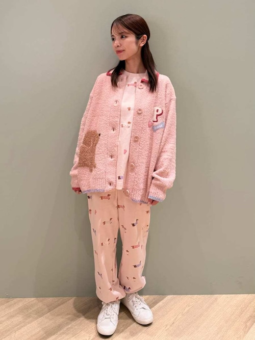 ベビモコダックスフンドジャガードカーディガン（ルームウェア