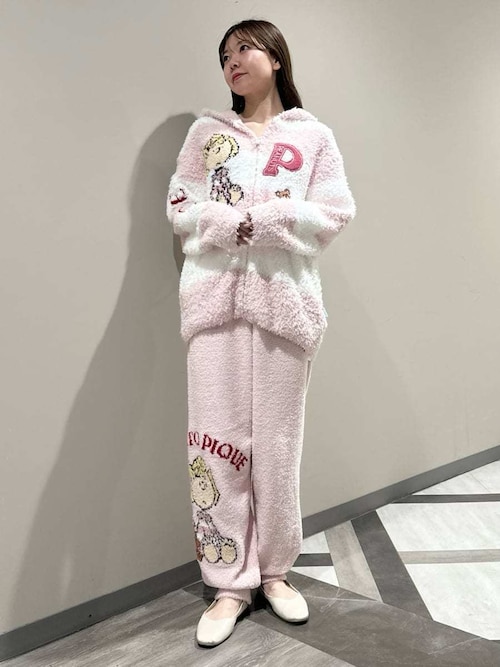 セール】【PEANUTS】オリジナルアート ジャガードロングパンツ（ルーム