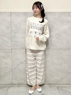 「アイテム（ルームウェア/パジャマ）」を使った、gelato piqueさん（レディース・166cm）の秋コーディネート