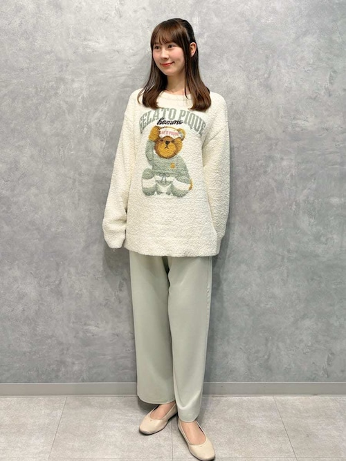 HOMME】グッドモーニングベアレーヨンロングパンツ（ルームウェア