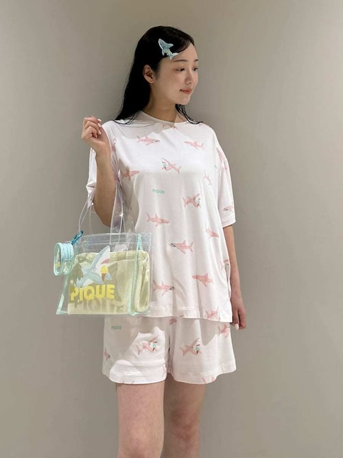セール】【接触冷感】SHARK柄Tシャツ（ルームウェア/パジャマ