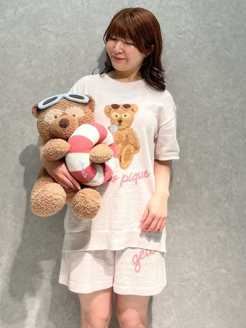 【美品￥25000】シェラック ジャガード 総柄 シャツ カットソー 5351 ONLINE限定】サマーベアジャガードプルオーバー&ロゴジャガード