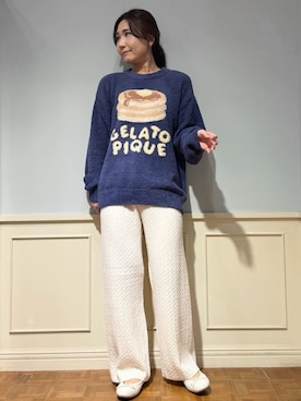 「アイテム（ルームウェア/パジャマ、ベージュ系）」を使った、gelato piqueさん（レディース・158cm）の秋コーディネート